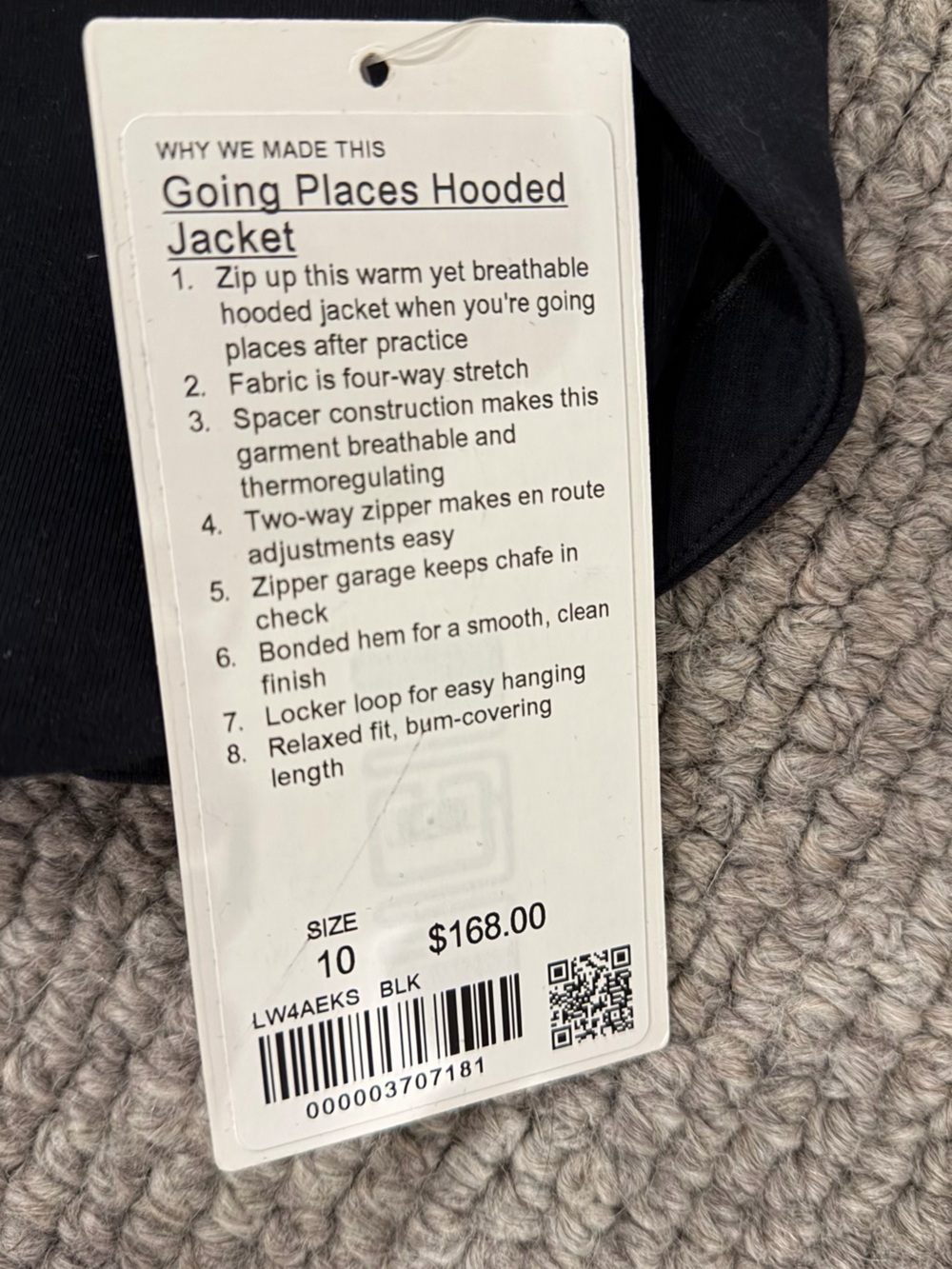 lululemon athletica Black Hooded Jacket - Picture 2 of 3